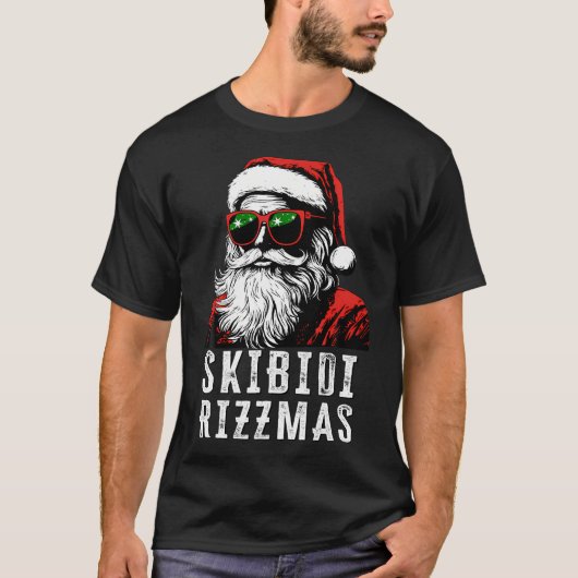 Skibidi Rizzmas Christmas Rizz Santa Claus Charism T-shirt (Voorkant)