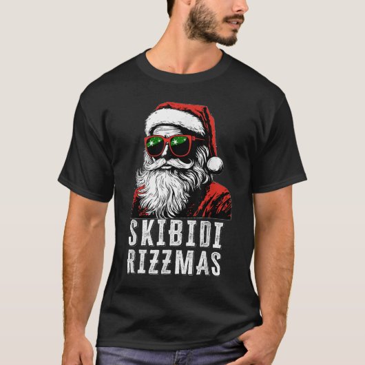 Skibidi Rizzmas Christmas Rizz Santa Claus T-shirt (Voorkant)
