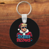Skibidi Rizzmas Christmas Rizz Santa Claus Trump S Sleutelhanger (Voorkant)