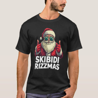 Skibidi Rizzmas Christmas Rizz Santa T-shirt