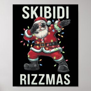 Skibidi Rizzmas Christmas Santa Claus Merry Rizz M Poster