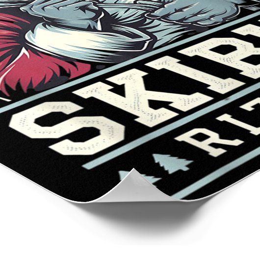 Skibidi Rizzmas Cool Santa Funny Christmas Rizz Ri Poster (Hoek)