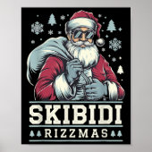 Skibidi Rizzmas Cool Santa Funny Christmas Rizz Ri Poster (Voorkant)