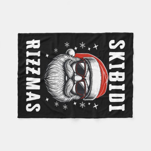 Skibidi Rizzmas Fleece Deken (Voorkant (Horizontaal))