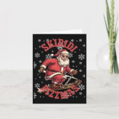 Skibidi Rizzmas Funny Santa Rizz Christmas Ski San Kaart (Voorkant)