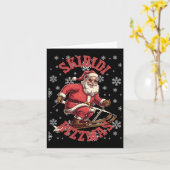 Skibidi Rizzmas Funny Santa Rizz Christmas Ski San Kaart (Gele Bloem)