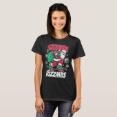 Skibidi Rizzmas Funny Santa Rizz Kerstschaatser T-shirt (Voorkant volledig)
