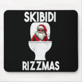 Skibidi Rizzmas Funny Toilet Santa Claus Christmas Muismat (Voorkant)