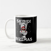 Skibidi Rizzmas Funny Toilet Santa White Elephant  Koffiemok (Links)
