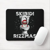 Skibidi Rizzmas Funny Toilet Santa White Elephant  Muismat (Met muis)