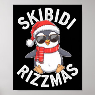 Skibidi Rizzmas Grappig Kerstfeest Seizoen P Poster