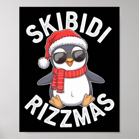 Skibidi Rizzmas Grappig Kerstfeest Seizoen P Poster (Voorkant)
