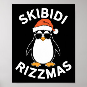 Skibidi Rizzmas Grappig Kerstfeest Seizoen P Poster