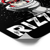 Skibidi Rizzmas Grappig Toilet Santa White Elephan Poster (Hoek)