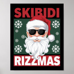 Skibidi Rizzmas Grappige Gen Alpha Sla Christmas P Poster