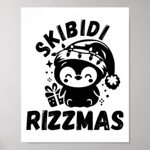 Skibidi Rizzmas Grappige Gen Alpha Sla Christmas P Poster