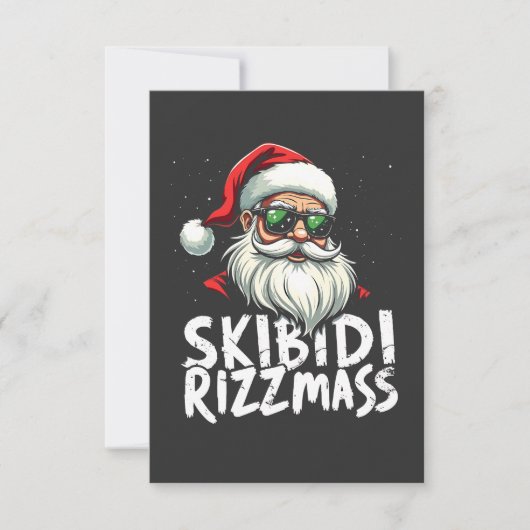 Skibidi Rizzmas Grappige Gen Alpha Slaag Kerstmis Bedankkaart (Voorkant)