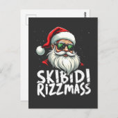 Skibidi Rizzmas Grappige Gen Alpha Slaag Kerstmis Briefkaart (Voorkant / Achterkant)