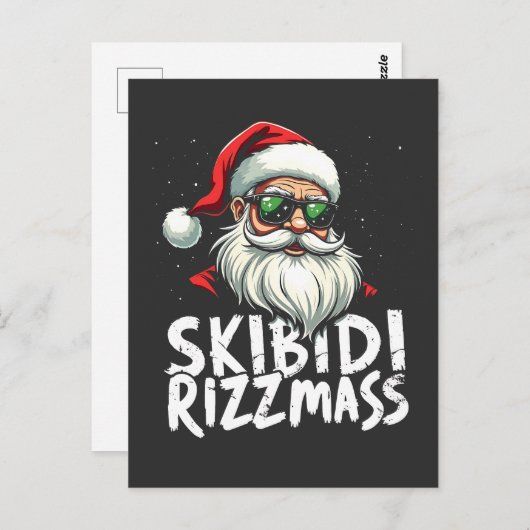 Skibidi Rizzmas Grappige Gen Alpha Slaag Kerstmis Briefkaart (Voorkant / Achterkant)