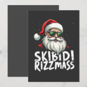 Skibidi Rizzmas Grappige Gen Alpha Slaag Kerstmis Feestdagenkaart (Voorkant / Achterkant)