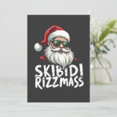 Skibidi Rizzmas Grappige Gen Alpha Slaag Kerstmis Feestdagenkaart (Staand voorkant)