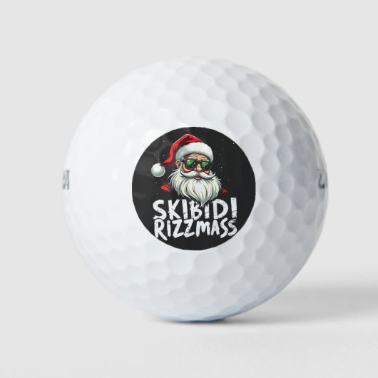 Skibidi Rizzmas Grappige Gen Alpha Slaag Kerstmis Golfballen (Voorkant)