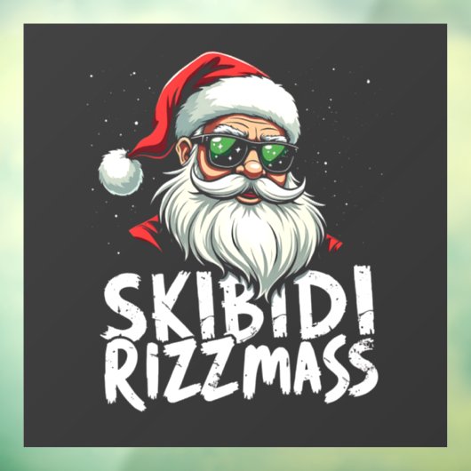 Skibidi Rizzmas Grappige Gen Alpha Slaag Kerstmis Raamsticker (Vel 3)