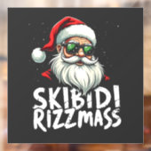 Skibidi Rizzmas Grappige Gen Alpha Slaag Kerstmis Raamsticker (Vel 2)