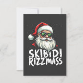 Skibidi Rizzmas Grappige Gen Alpha Slang Kerstmis Bedankkaart (Voorkant)