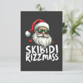 Skibidi Rizzmas Grappige Gen Alpha Slang Kerstmis Bedankkaart (Staand voorkant)