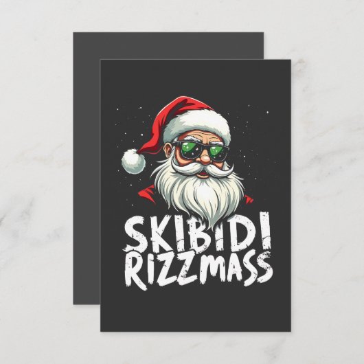 Skibidi Rizzmas Grappige Gen Alpha Slang Kerstmis Bedankkaart (Voorkant / Achterkant)