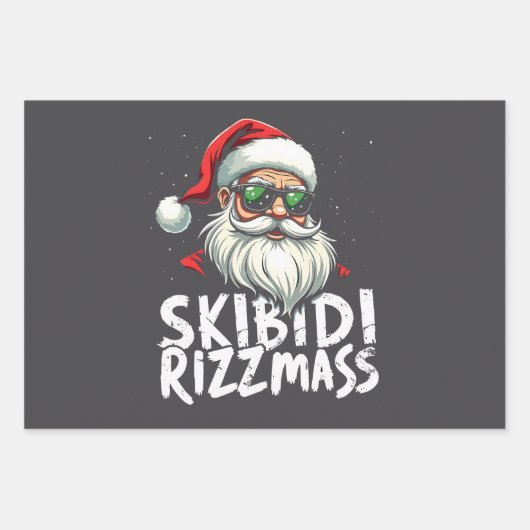 Skibidi Rizzmas Grappige Gen Alpha Slang Kerstmis Inpakpapier Vel (Voorkant 2)