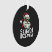 Skibidi Rizzmas Grappige Gen Alpha Slang Kerstmis Ornament (voorkant)