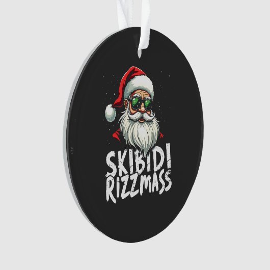 Skibidi Rizzmas Grappige Gen Alpha Slang Kerstmis Ornament (voorkant)