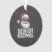 Skibidi Rizzmas Grappige Gen Alpha Slang Kerstmis Ornament (voorkant)
