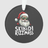 Skibidi Rizzmas Grappige Gen Alpha Slang Kerstmis Ornament (voorkant)