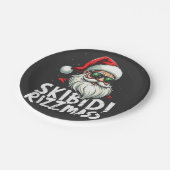 Skibidi Rizzmas Grappige Gen Alpha Slang Kerstmis Papieren Bordje (Gekanteld)