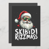 Skibidi Rizzmas Grappige Gen Alpha Slang Kerstmis Save The Date (Voorkant / Achterkant)