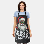 Skibidi Rizzmas Grappige Gen Alpha Slang Kerstmis Schort (Gedragen)