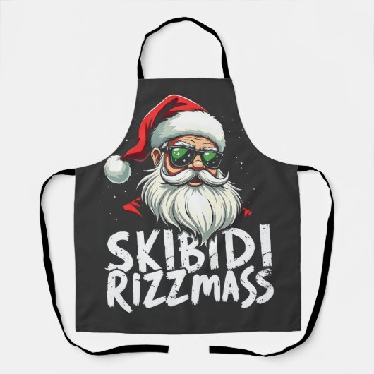 Skibidi Rizzmas Grappige Gen Alpha Slang Kerstmis Schort (Voorkant)