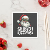 Skibidi Rizzmas Grappige Gen Alpha Slang Kerstmis Servet (Insitu)