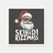Skibidi Rizzmas Grappige Gen Alpha Slang Kerstmis Servet (Voorkant)