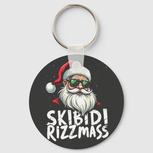 Skibidi Rizzmas Grappige Gen Alpha Slang Kerstmis Sleutelhanger (Voorkant)