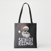 Skibidi Rizzmas Grappige Gen Alpha Slang Kerstmis Tote Bag (Voorkant)