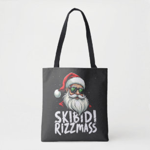Skibidi Rizzmas Grappige Gen Alpha Slang Kerstmis Tote Bag