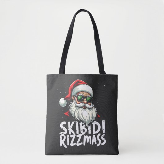 Skibidi Rizzmas Grappige Gen Alpha Slang Kerstmis Tote Bag (Voorkant)