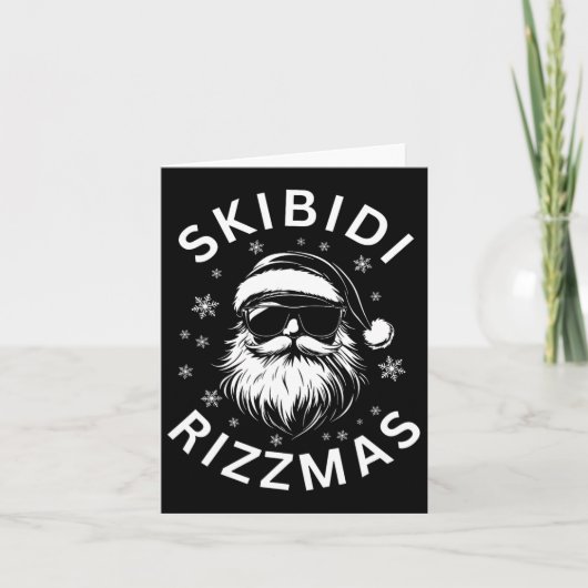 Skibidi Rizzmas Grappige Kerstman Kerstmis Kaart (Voorkant)