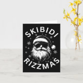 Skibidi Rizzmas Grappige Kerstman Kerstmis Kaart (Gele Bloem)