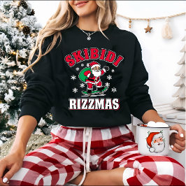 Skibidi Rizzmas Grappige Meme Kerstman Trui