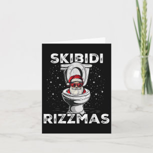 Skibidi Rizzmas Grappige Toilet Kerstman Witte Oli Kaart